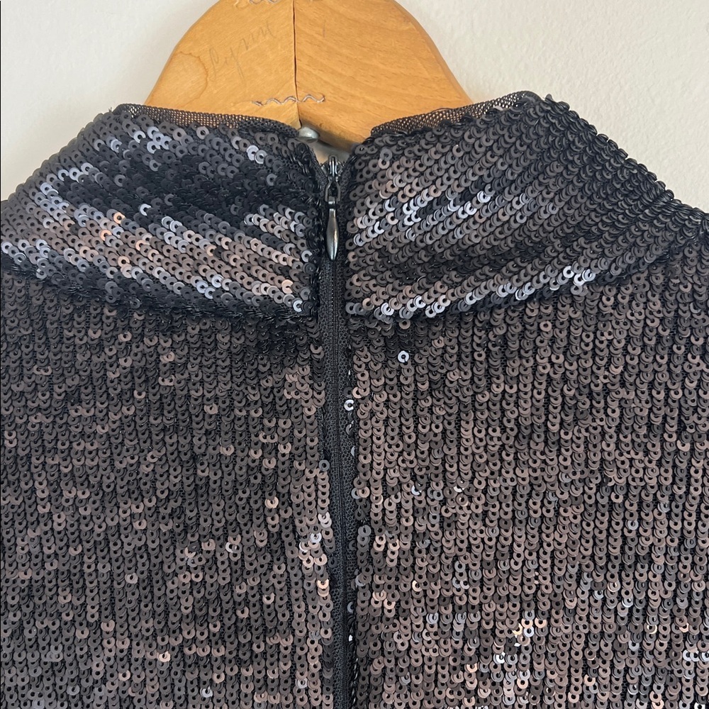 NWT Donna Karen women’s size medium “Astra Gaze” sequin long sleeve top - Picture 14 of 17